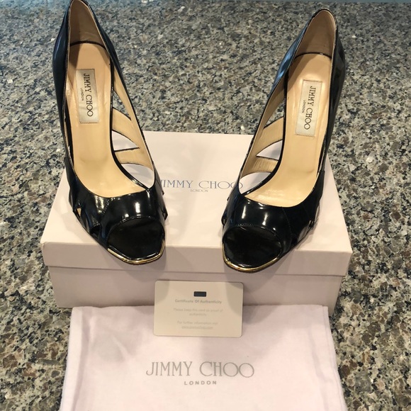 JIMMY CHOO Black Heels Sz 40 - Picture 1 of 5